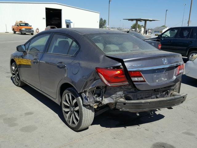 2HGFB2F99FH532410 - 2015 HONDA CIVIC EXL 灰色 照片 3