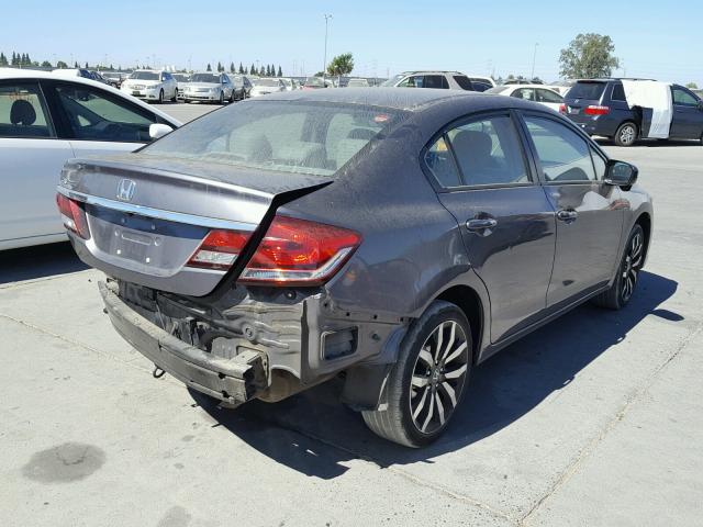 2HGFB2F99FH532410 - 2015 HONDA CIVIC EXL 灰色 照片 4