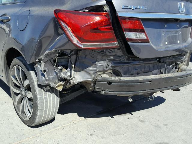 2HGFB2F99FH532410 - 2015 HONDA CIVIC EXL 灰色 照片 9