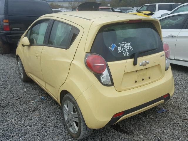 KL8CD6S92EC488883 - 2014 CHEVROLET SPARK 1LT YELLOW photo 3