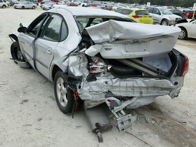 1FAFP52U21A175855 - 2001 FORD TAURUS LX SILVER photo 3