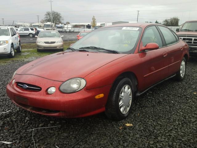 1FAFP53U9XA201438 - 1999 FORD TAURUS SE RED photo 2