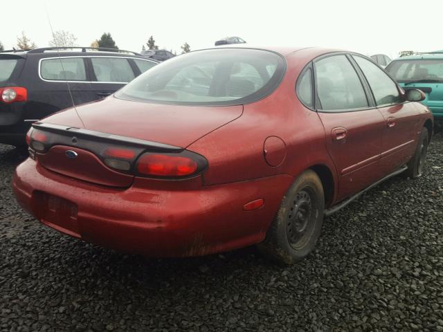 1FAFP53U9XA201438 - 1999 FORD TAURUS SE RED photo 4