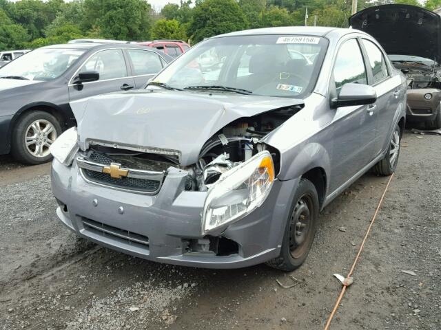 KL1TD5DE3AB092500 - 2010 CHEVROLET AVEO LS GRAY photo 2