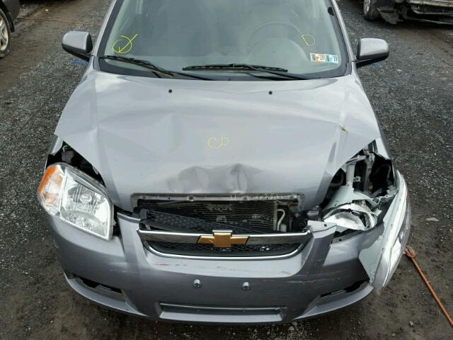 KL1TD5DE3AB092500 - 2010 CHEVROLET AVEO LS GRAY photo 7