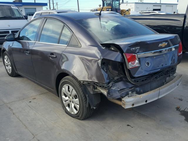 1G1PF5S98B7112750 - 2011 CHEVROLET CRUZE LT BLACK photo 3