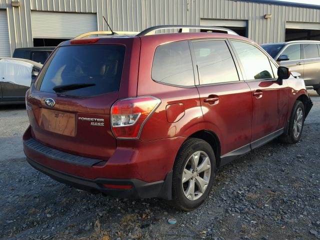 JF2SJAEC5EH559438 - 2014 SUBARU FORESTER 2 RED photo 4