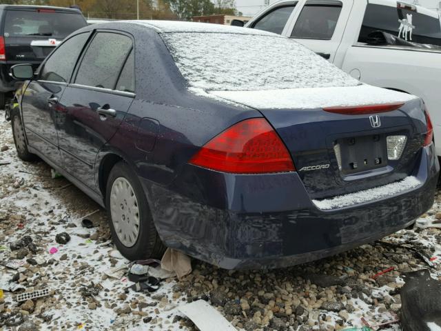 JHMCM561X7C010556 - 2007 HONDA ACCORD VAL BLUE photo 3