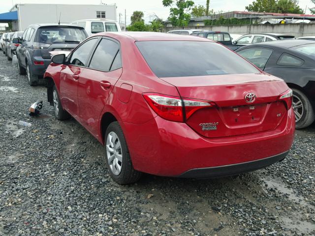 5YFBURHE4GP560671 - 2016 TOYOTA COROLLA L RED photo 3