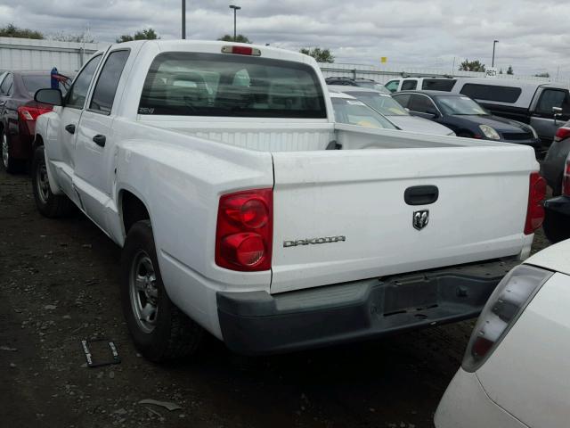 1D7HE28K86S556758 - 2006 DODGE DAKOTA QUA WHITE photo 3