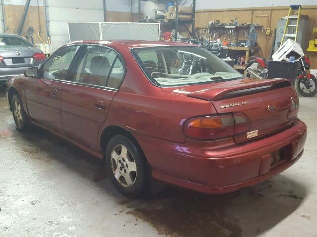 1G1NE52JX3M727534 - 2003 CHEVROLET MALIBU LS მუქწითელი ფოტო 3