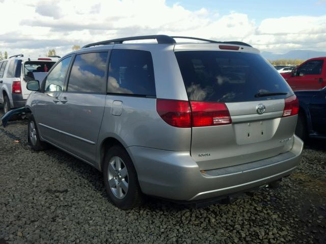 5TDZA23C75S223985 - 2005 TOYOTA SIENNA CE SILVER photo 3