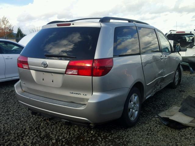 5TDZA23C75S223985 - 2005 TOYOTA SIENNA CE SILVER photo 4