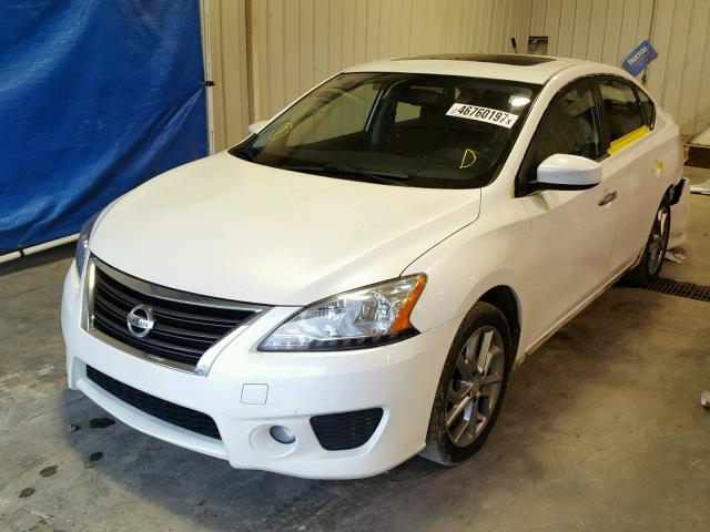 3N1AB7APXDL655412 - 2013 NISSAN SENTRA WHITE photo 2