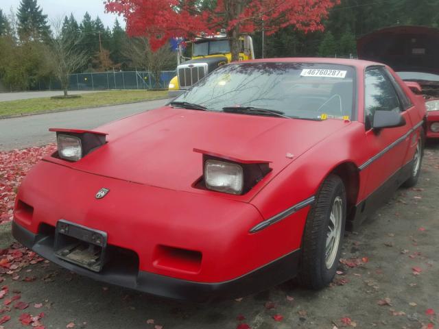 1G2PF3794GP203689 - 1986 PONTIAC FIERO SE RED photo 2