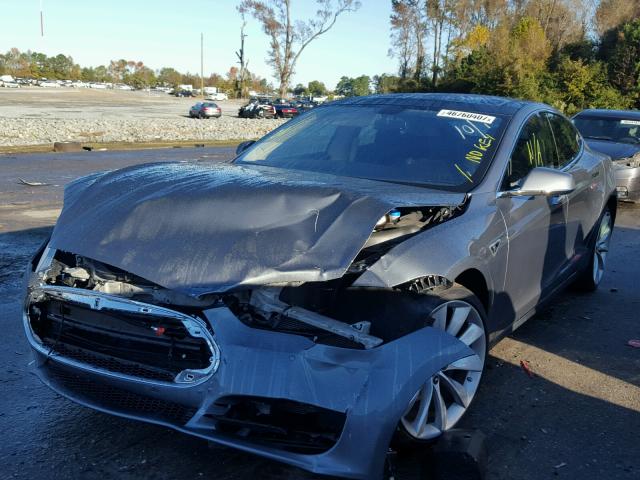 5YJSA1DP5DFP16564 - 2013 TESLA MODEL S GRAY photo 2