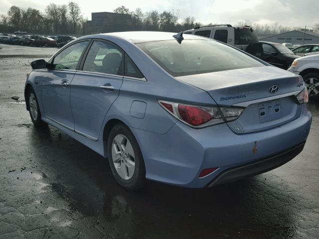 KMHEC4A49BA003865 - 2011 HYUNDAI SONATA HYB BLUE photo 3