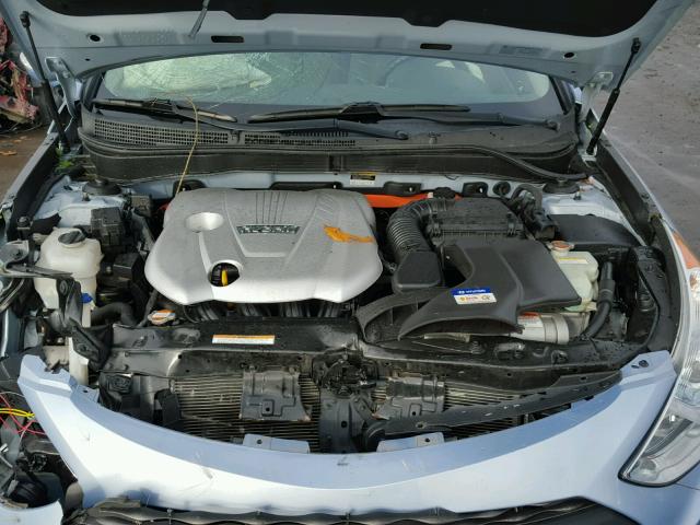 KMHEC4A49BA003865 - 2011 HYUNDAI SONATA HYB BLUE photo 7