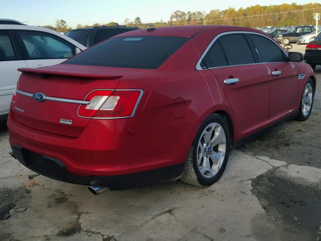 1FAHP2KT9AG110139 - 2010 FORD TAURUS SHO RED photo 4