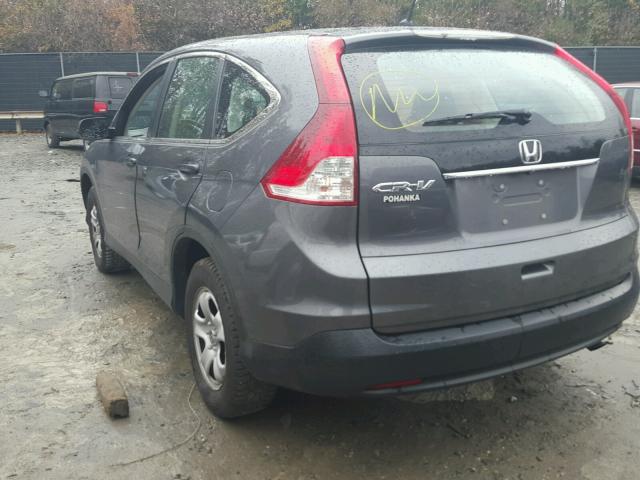 2HKRM3H34EH507103 - 2014 HONDA CR-V LX GRAY photo 3