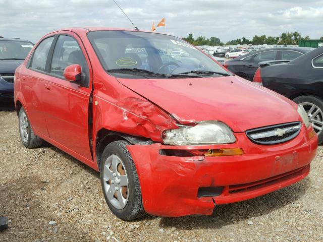 KL1TD52625B403285 - 2005 CHEVROLET AVEO BASE Қызыл фото 1