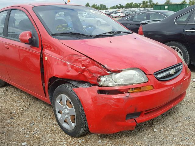 KL1TD52625B403285 - 2005 CHEVROLET AVEO BASE Қызыл фото 10