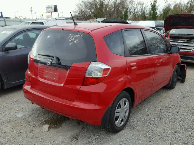 JHMGE8H39BS011632 - 2011 HONDA FIT RED photo 4