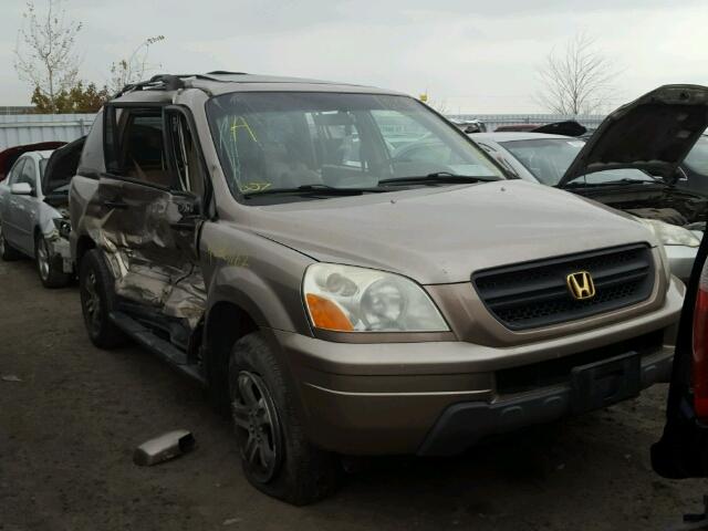 2HKYF18534H000235 - 2004 HONDA PILOT EXL BEIGE photo 1