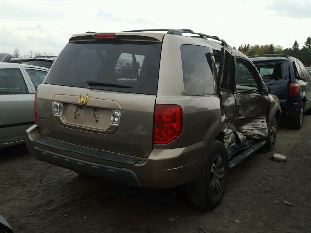 2HKYF18534H000235 - 2004 HONDA PILOT EXL BEIGE photo 4