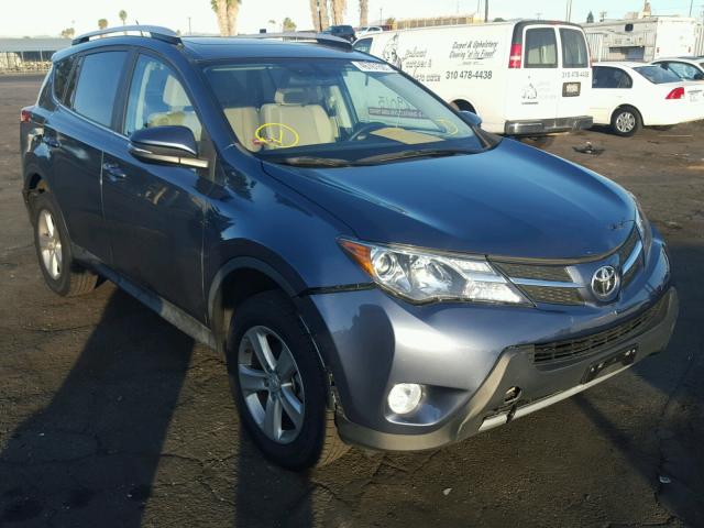 2T3WFREV8EW099784 - 2014 TOYOTA RAV4 XLE BLUE photo 1