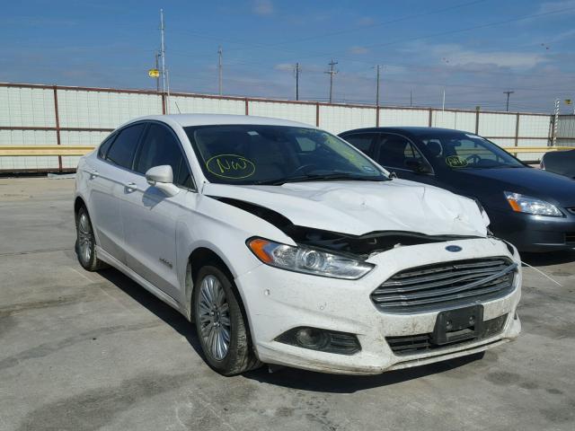 3FA6P0LU7DR370569 - 2013 FORD FUSION SE WHITE photo 1