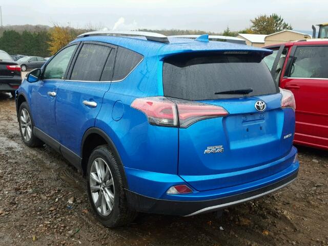 2T3YFREV2HW336914 - 2017 TOYOTA RAV4 LIMIT BLUE photo 3