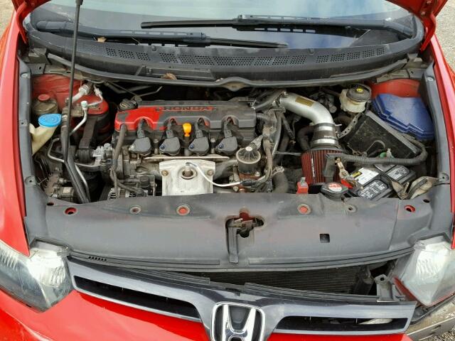 2HGFG12847H569889 - 2007 HONDA CIVIC EX წითელი ფოტო 7