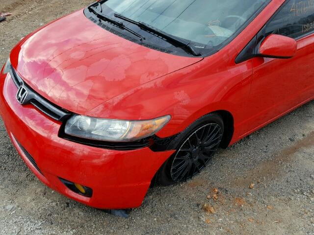 2HGFG12847H569889 - 2007 HONDA CIVIC EX წითელი ფოტო 9