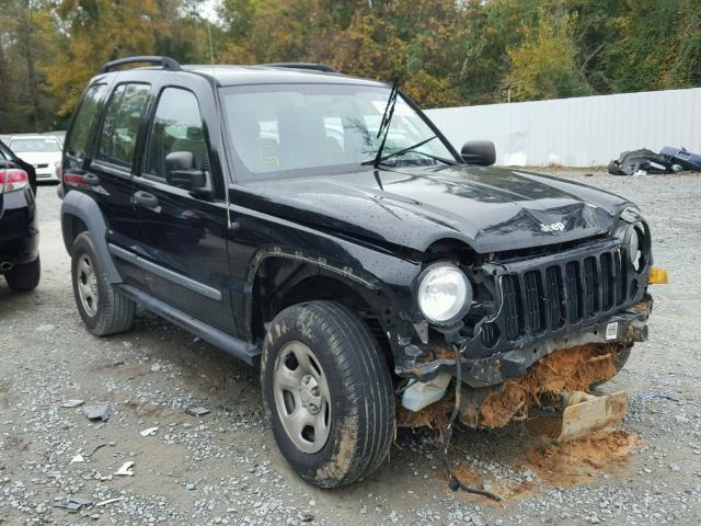 1J4GL48K36W126520 - 2006 JEEP LIBERTY SP BLACK photo 1