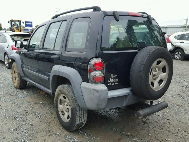 1J4GL48K36W126520 - 2006 JEEP LIBERTY SP BLACK photo 3