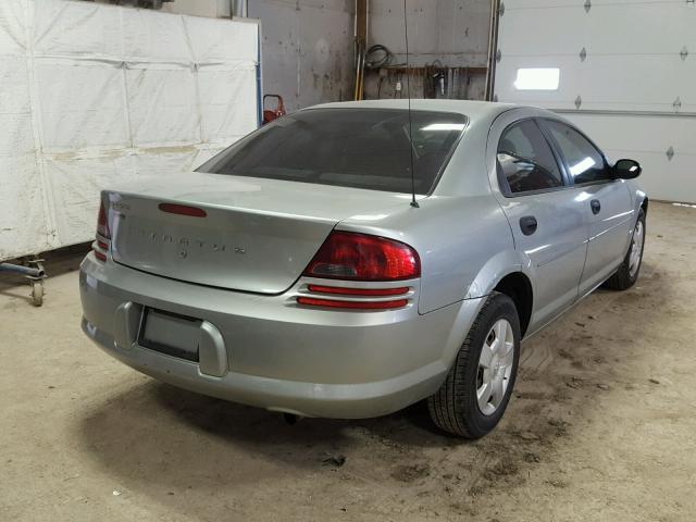 1B3EL36JX4N395782 - 2004 DODGE STRATUS SE GREEN photo 4