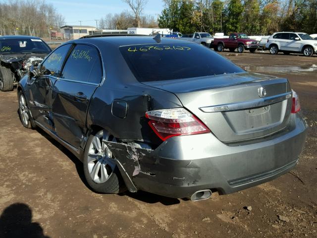 JH4KB266X9C000236 - 2009 ACURA RL GRAY photo 3