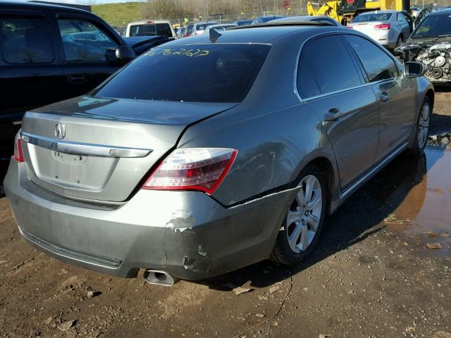 JH4KB266X9C000236 - 2009 ACURA RL GRAY photo 4