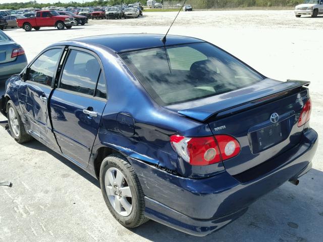 1NXBR32E25Z445943 - 2005 TOYOTA COROLLA BLUE photo 3