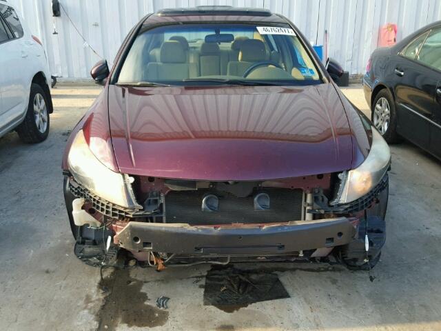 1HGCP26738A051301 - 2008 HONDA ACCORD EX BURGUNDY photo 9