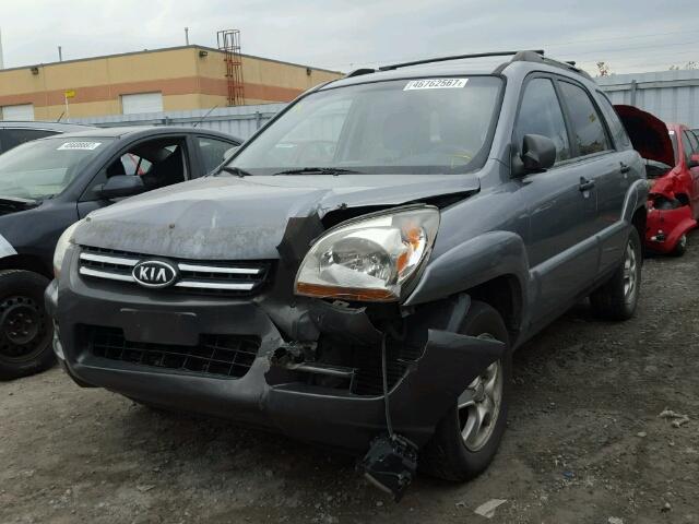 KNDJF723577437741 - 2007 KIA SPORTAGE E GRAY photo 2