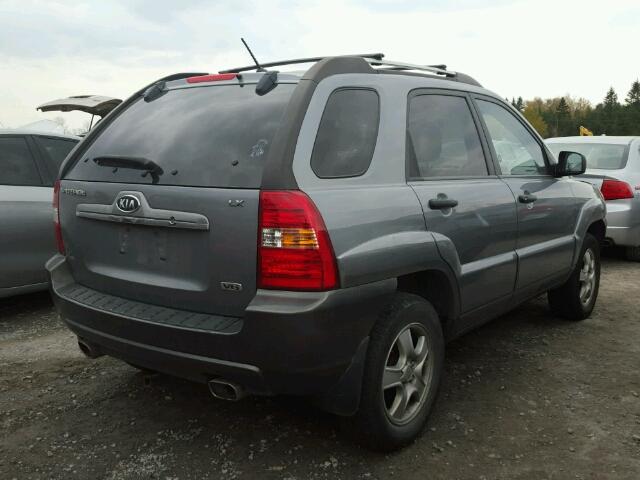 KNDJF723577437741 - 2007 KIA SPORTAGE E GRAY photo 4