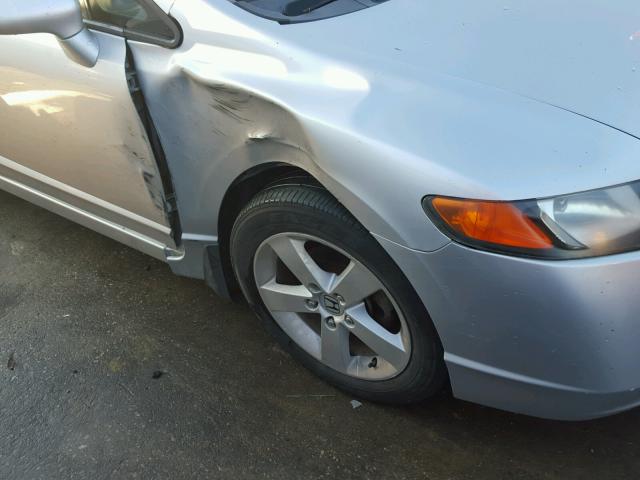 1HGFA16856L091995 - 2006 HONDA CIVIC EX SILVER photo 9