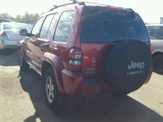 1J4GL38K15W688411 - 2005 JEEP LIBERTY RE RED photo 3