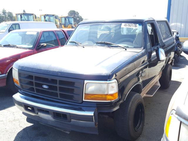 1FMEU15H1TLB59221 - 1996 FORD BRONCO U10 BLACK photo 2