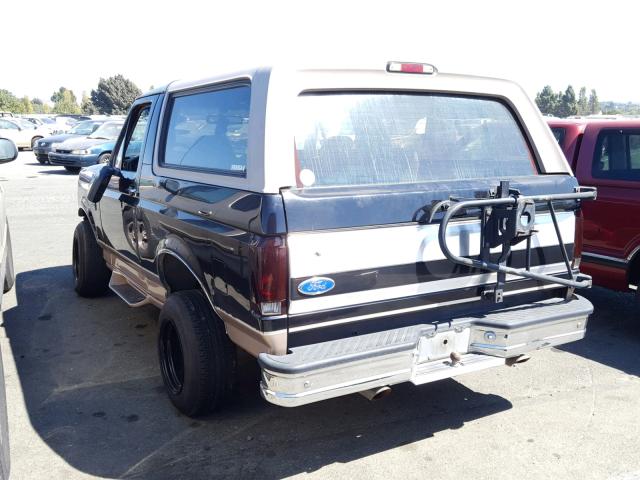 1FMEU15H1TLB59221 - 1996 FORD BRONCO U10 BLACK photo 3