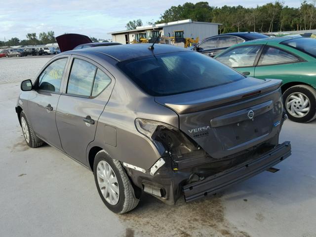 3N1CN7AP2FL817987 - 2015 NISSAN VERSA GRAY photo 3