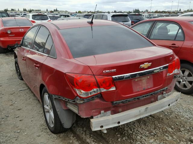 1G1PE5SB5D7126629 - 2013 CHEVROLET CRUZE LT RED photo 3