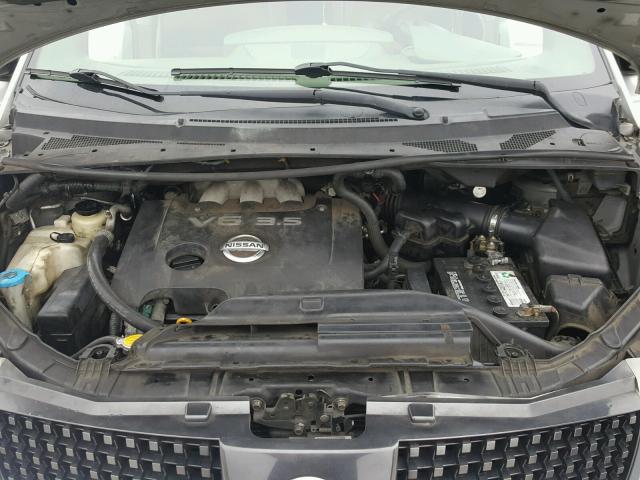 5N1BV28U94N347733 - 2004 NISSAN QUEST SILVER photo 7